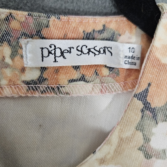 Paper Scissors Flower-ly Greats Floral Print Dress Pink Size 10 Sleeveless Fit - Picture 2 of 10